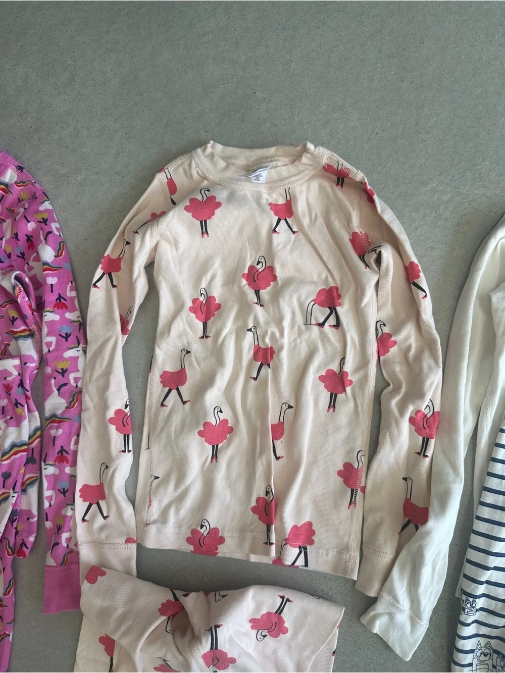 LOT of 3 Hanna Andersson Girls Pajama Sets - Soft Long Sleeve & Pants